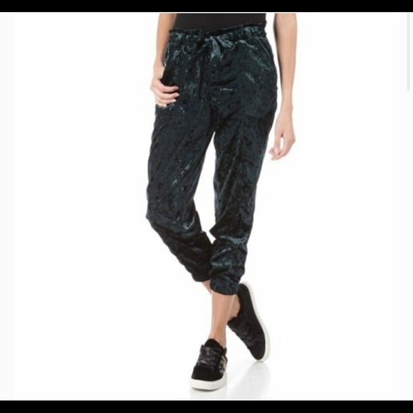 Jolt - The Lounge Act- Green Velvet Pants - Picture 1 of 5